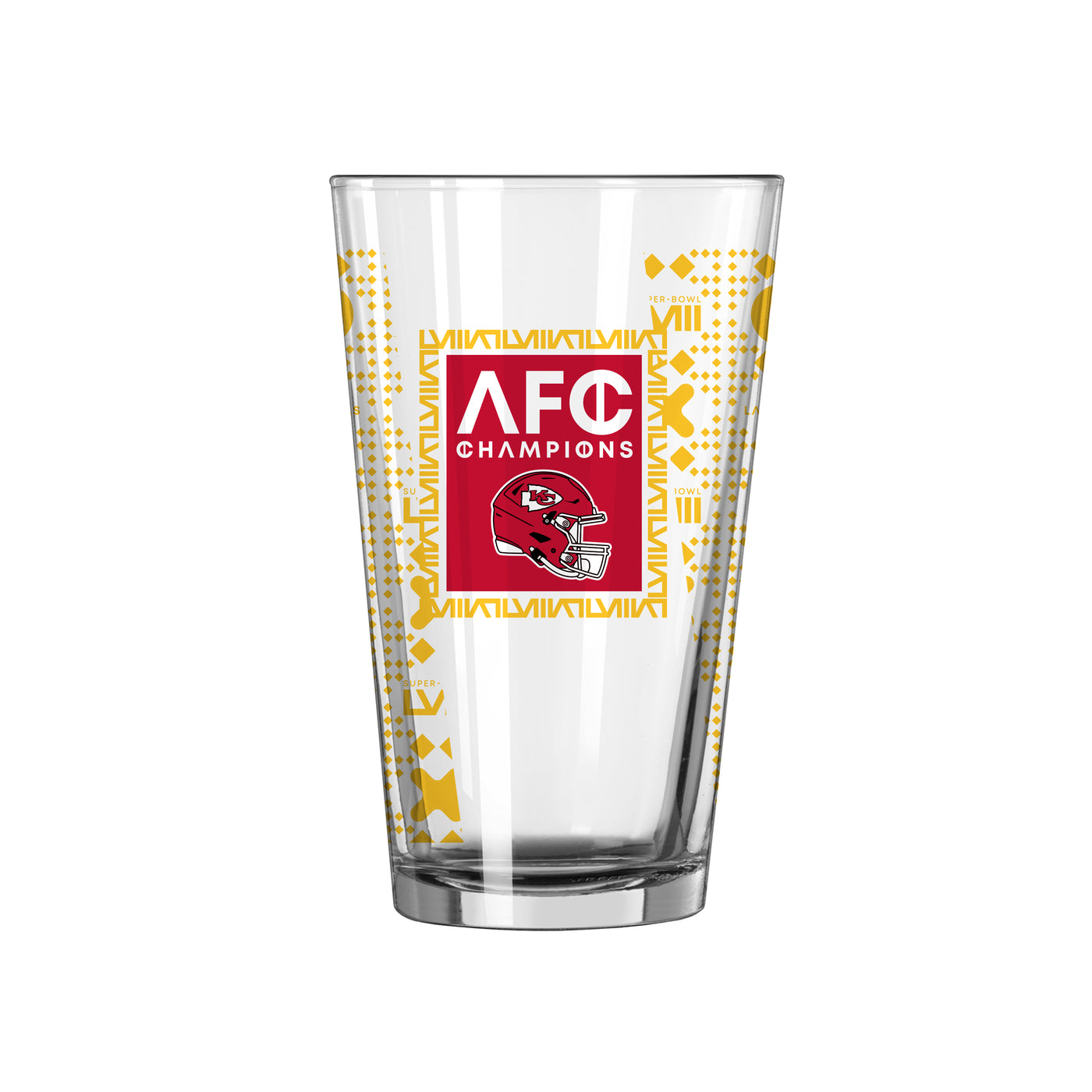 Kansas City Chiefs 16oz AFC Conference Champs Roster Pint Glass