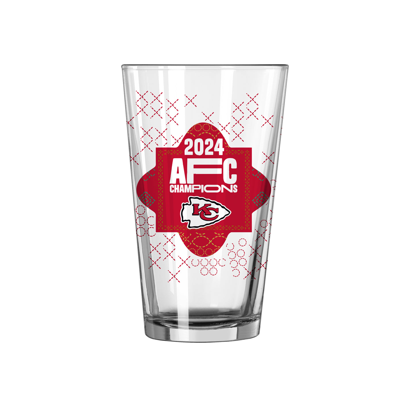 Kansas City Chiefs Conference Champs 16oz Roster Pint Glass