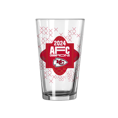 Kansas City Chiefs Conference Champs 16oz Roster Pint Glass