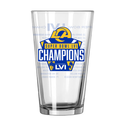 LA Rams 16oz SB Champions Roster Pint Glass