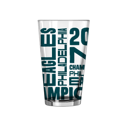 Philadelphia Eagles Conference Champs 16oz Pint Glass