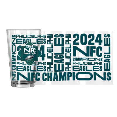 Philadelphia Eagles Conference Champs 16oz Pint Glass