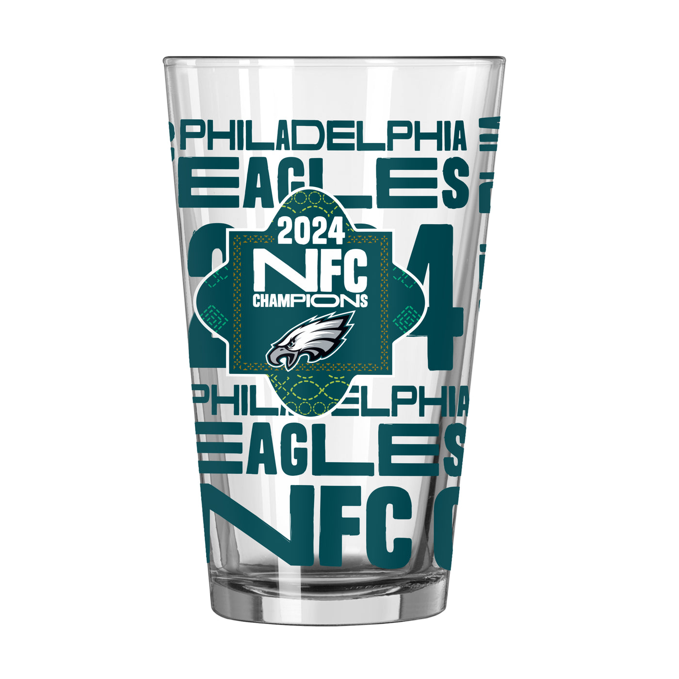 Philadelphia Eagles Conference Champs 16oz Pint Glass