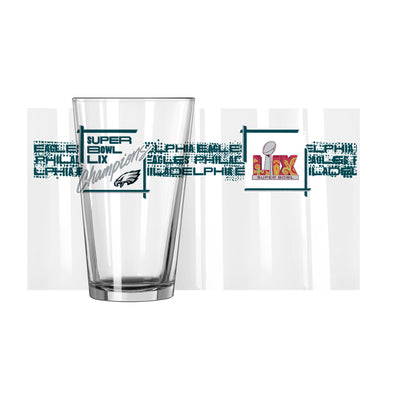 Philadelphia Eagles Super Bowl 59 Champions 16oz Pint Glass