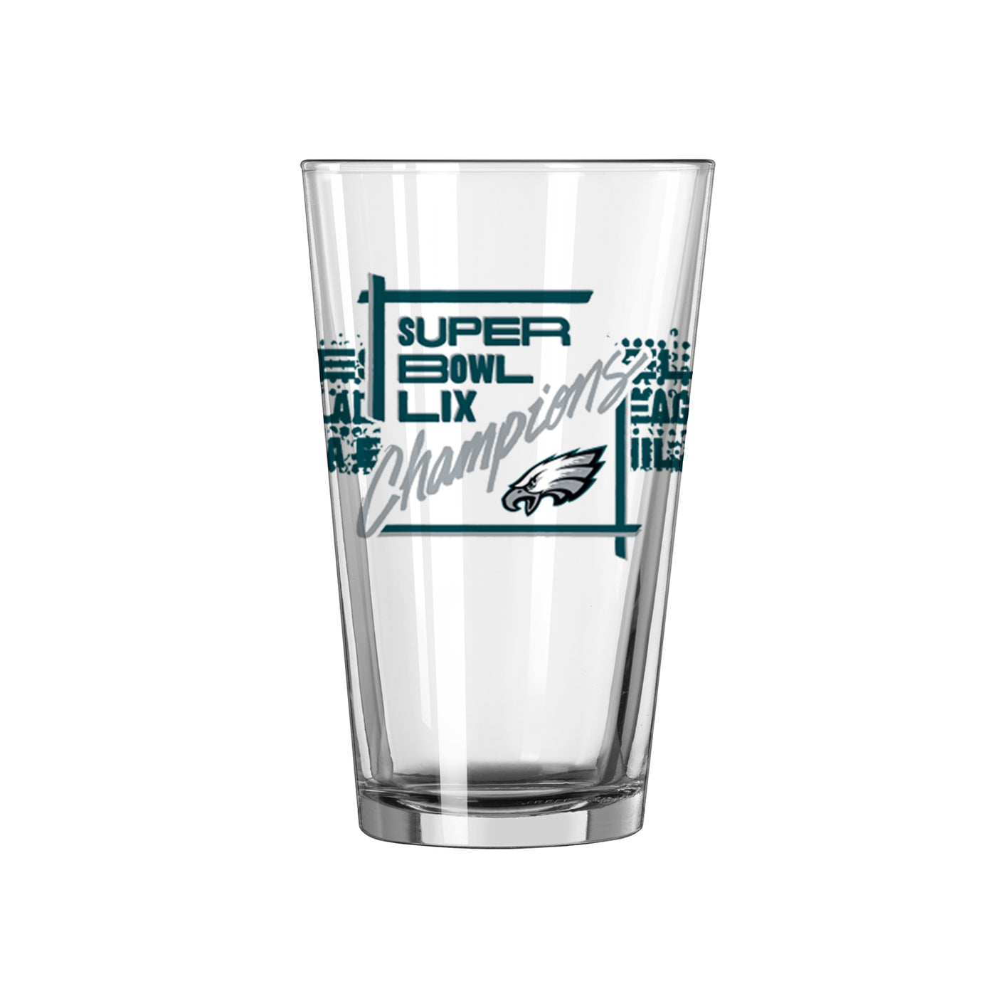 Philadelphia Eagles Super Bowl 59 Champions 16oz Pint Glass