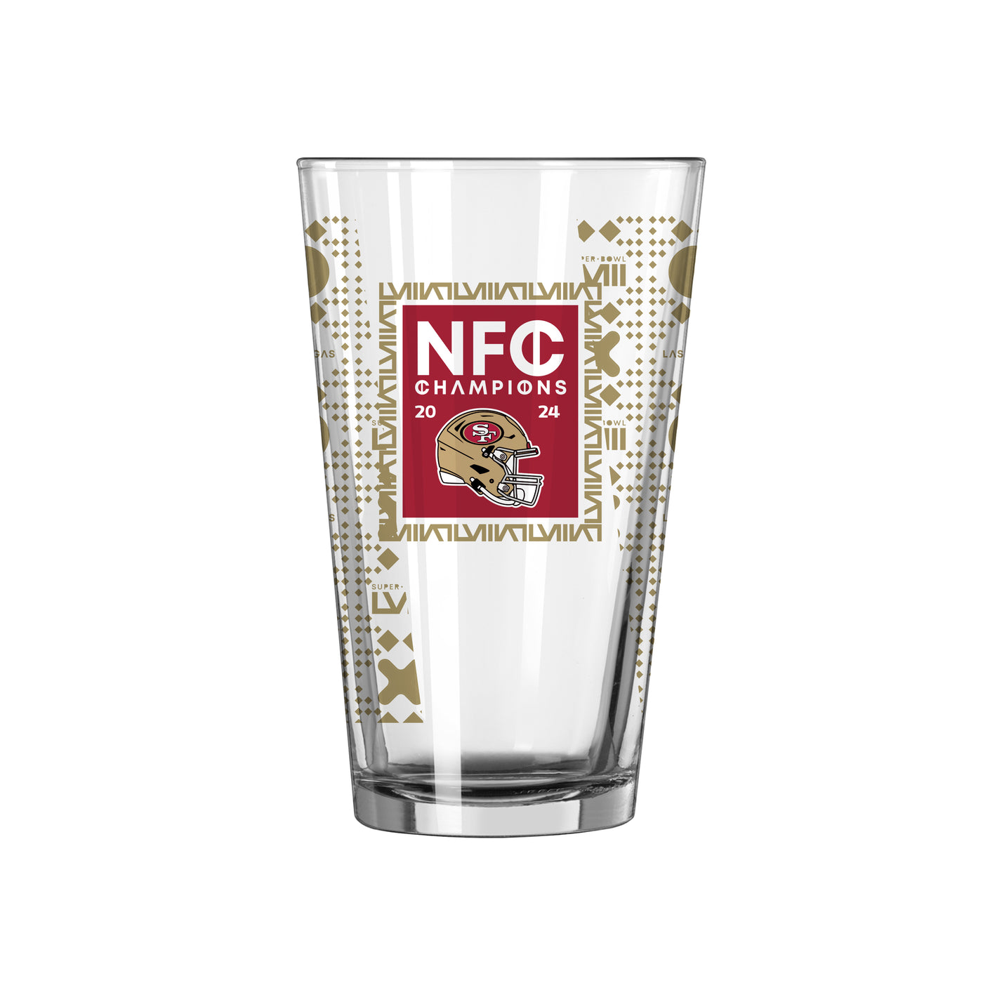 San Francisco 49ers 16oz Conference Champs Roster Pint Glass