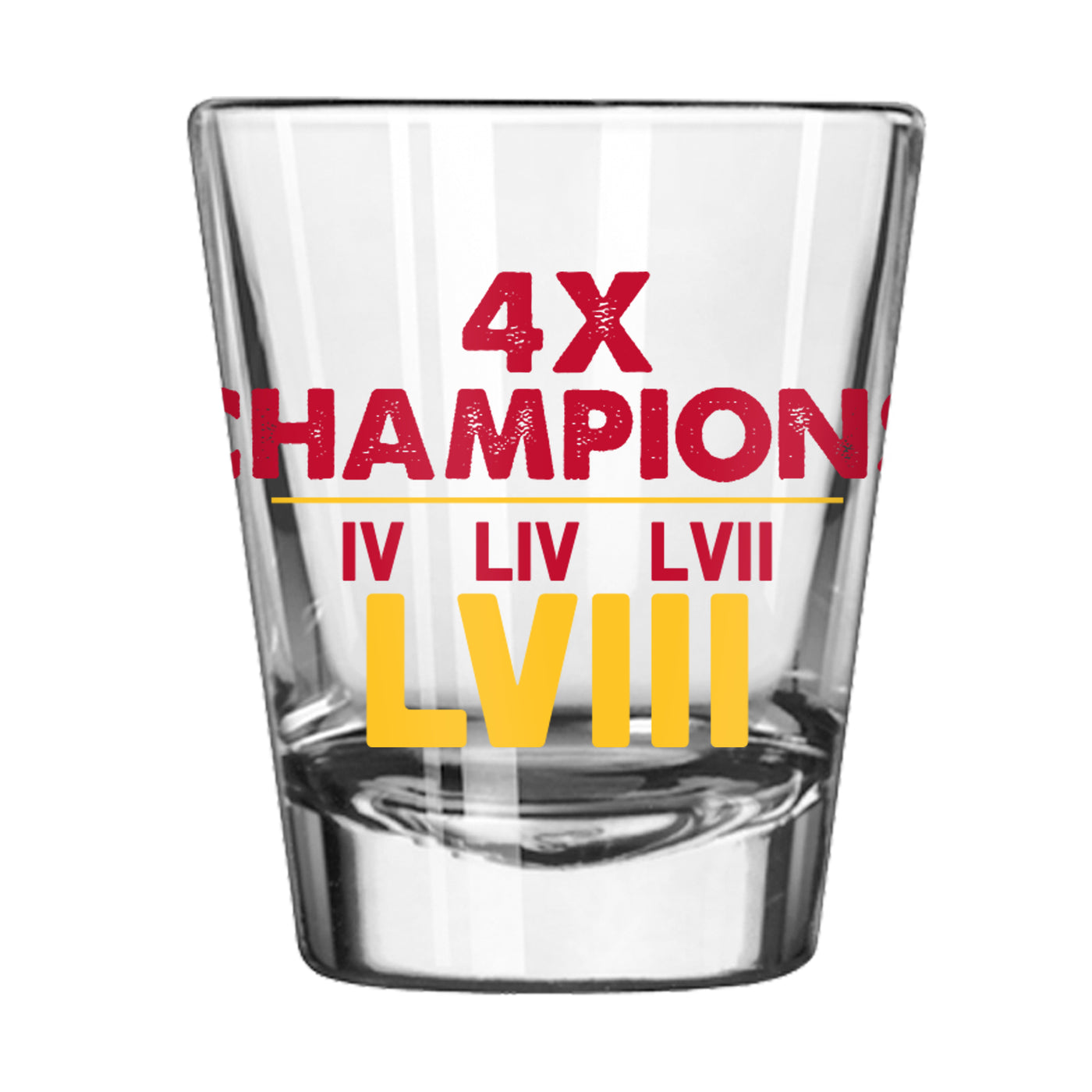 Kansas City Chiefs 2oz SB 58 Champions Repeat Shot Glass