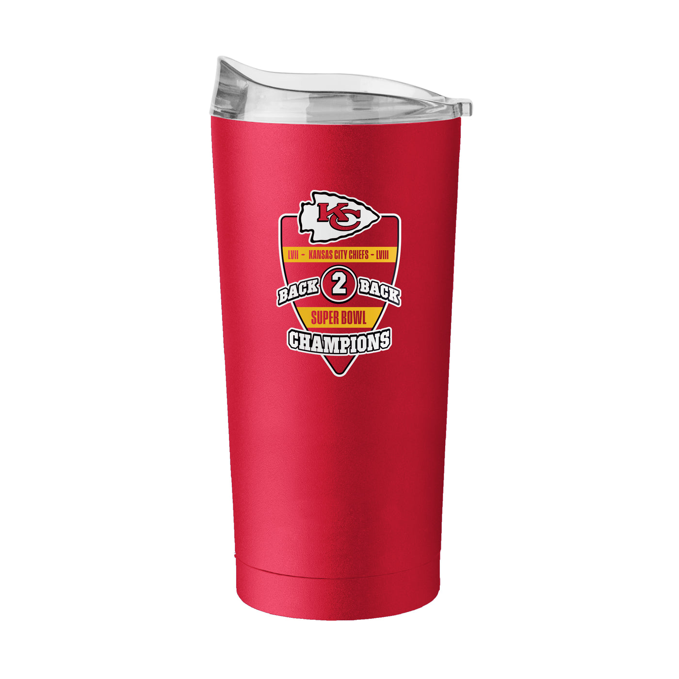 Kansas City Chiefs 20oz SB 58 Champions Back to Back Powder Coat Tumbler
