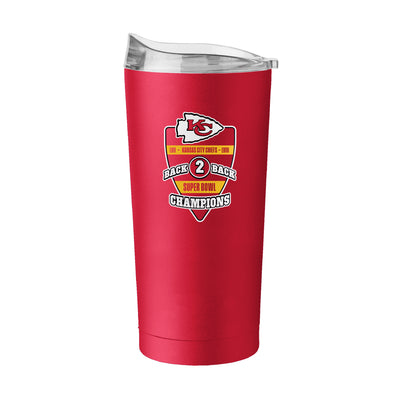 Kansas City Chiefs 20oz SB 58 Champions Back to Back Powder Coat Tumbler
