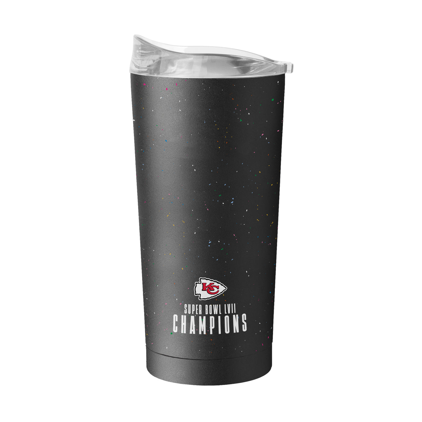 KC Chiefs Super Bowl Champions Confetti 20oz Powder Coat Tumbler