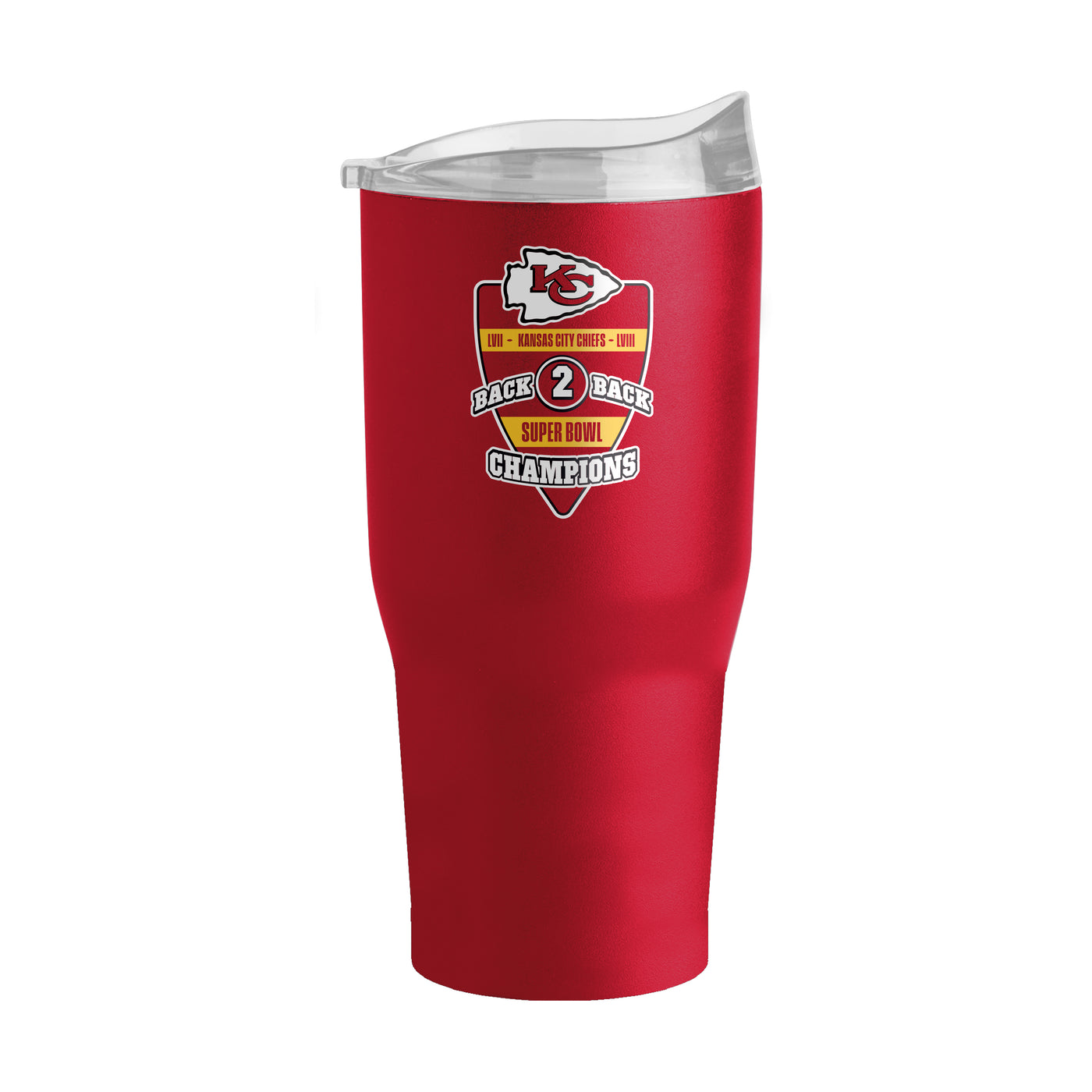 Kansas City Chiefs 30oz SB 58 Champions Back to Back Powder Coat Tumbler