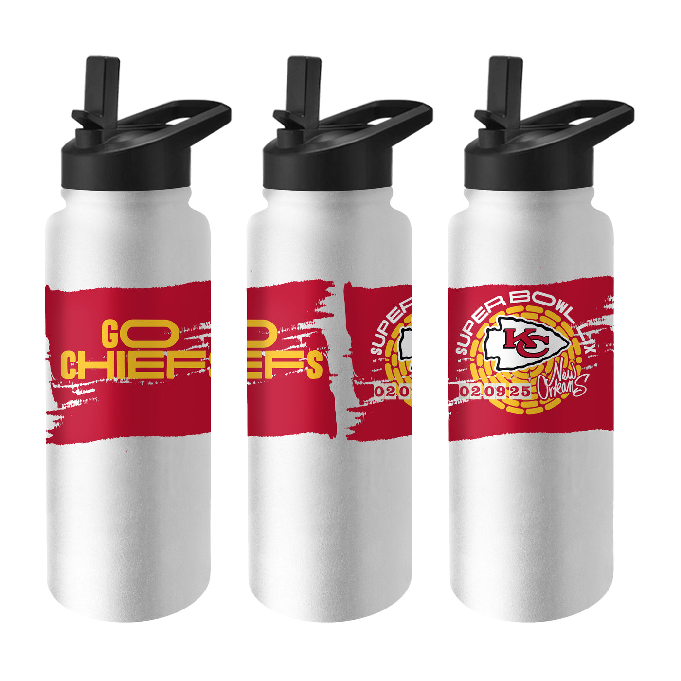 KC Chiefs SB 59 Bound 34oz Quencher Bottle