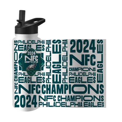 Philadelphia Eagles Conference Champs 34oz Quencher Bottle