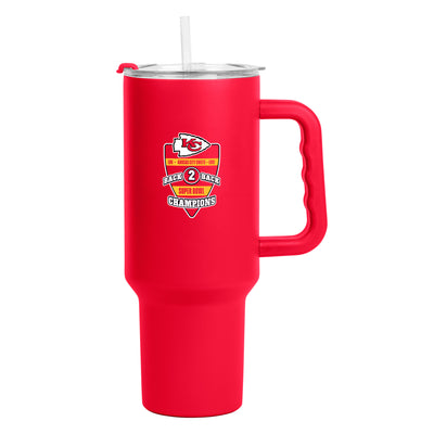 Kansas City Chiefs 40oz SB 58 Champions Back to Back Powder Coat Tumbler
