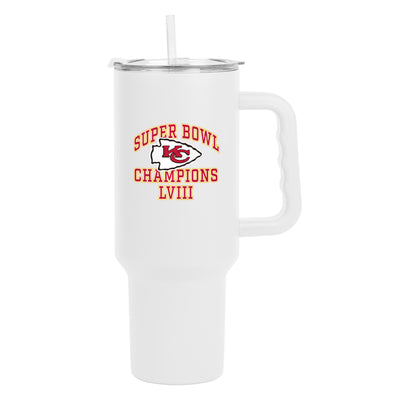 Kansas City Chiefs SB 58 Champions White 40oz Powder Coat Tumbler