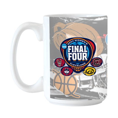 2024 Women's Basketball 15oz Final 4 Teams Sublimated Mug