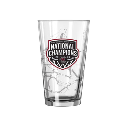 South Carolina 16oz 2024 Womens Basketball Champions Wrap Pint Glass