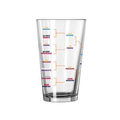 UCONN 2025 Womens Basketball Champions 16oz Bracket Pint Glass