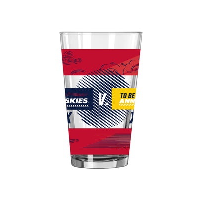 UCONN 2025 Womens Basketball Champions 16oz Recap Pint Glass