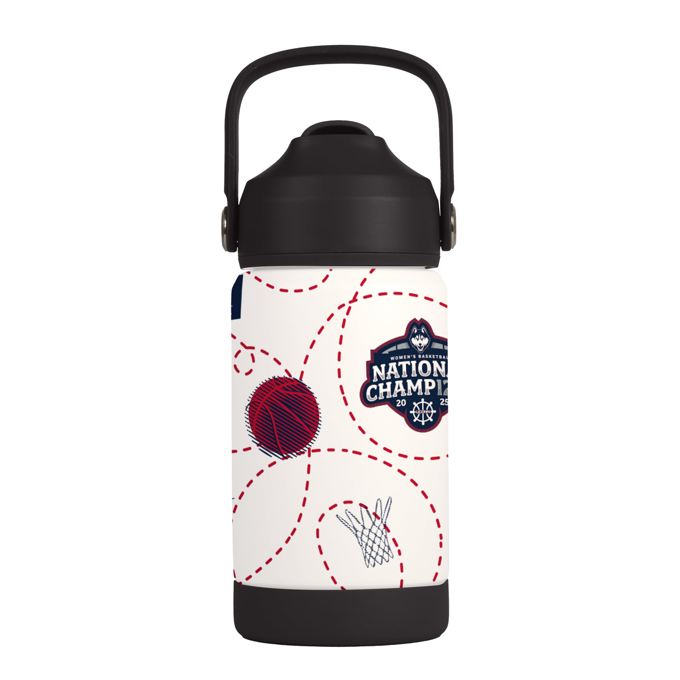 UCONN 2025 Womens Basketball Champions 12oz Kids Bottle