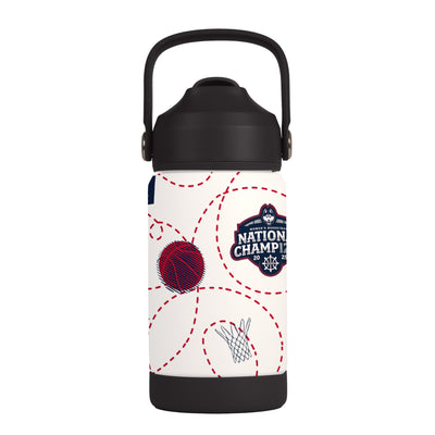 UCONN 2025 Womens Basketball Champions 12oz Kids Bottle