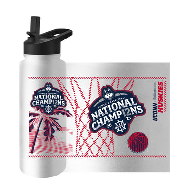UCONN 2025 Womens Basketball Champions 34oz Quencher Bottle