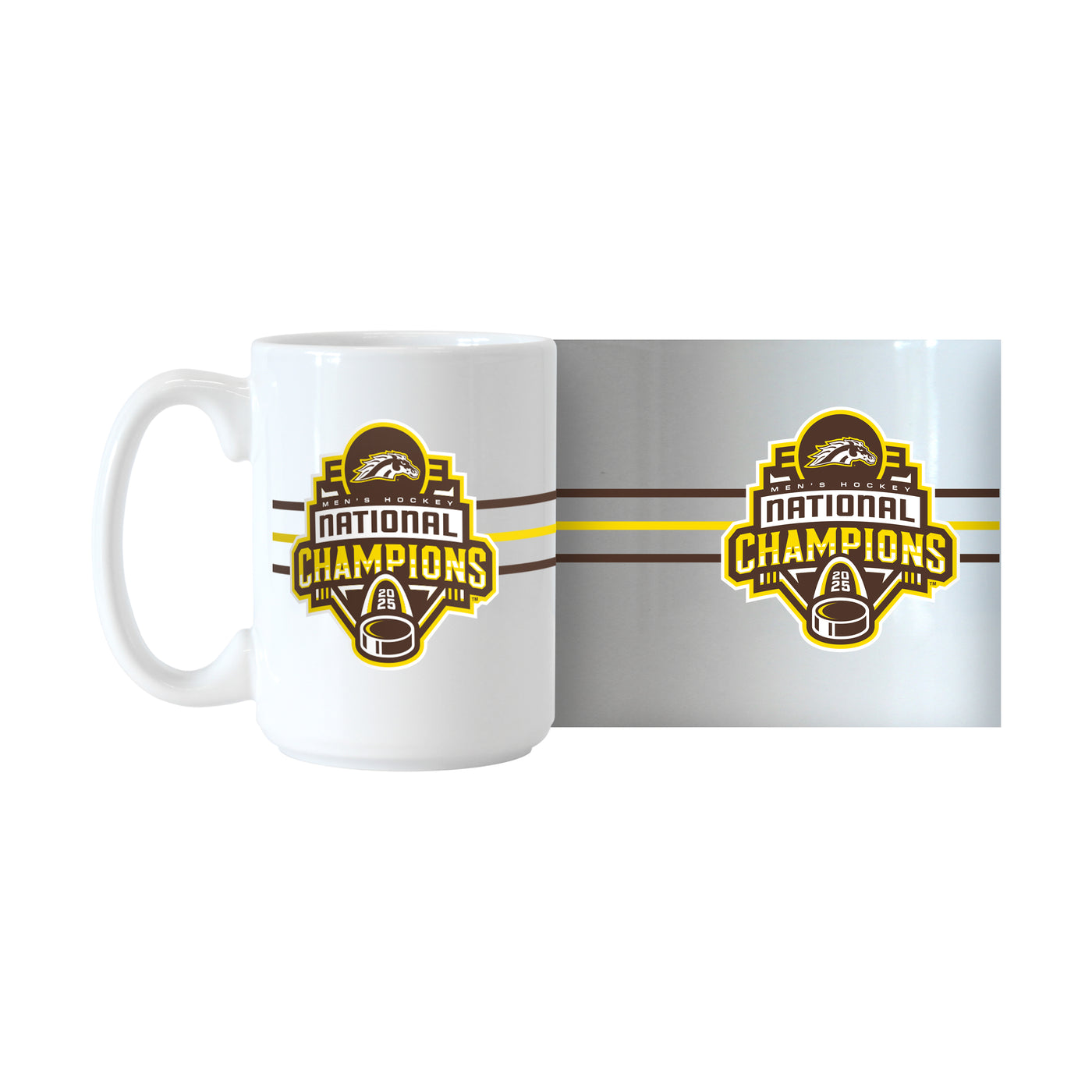 Western Michigan 2025 Mens Hockey Champions 15oz Sublimated Mug