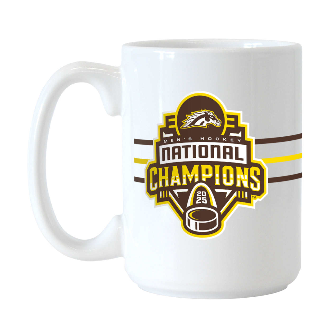 Western Michigan 2025 Mens Hockey Champions 15oz Sublimated Mug