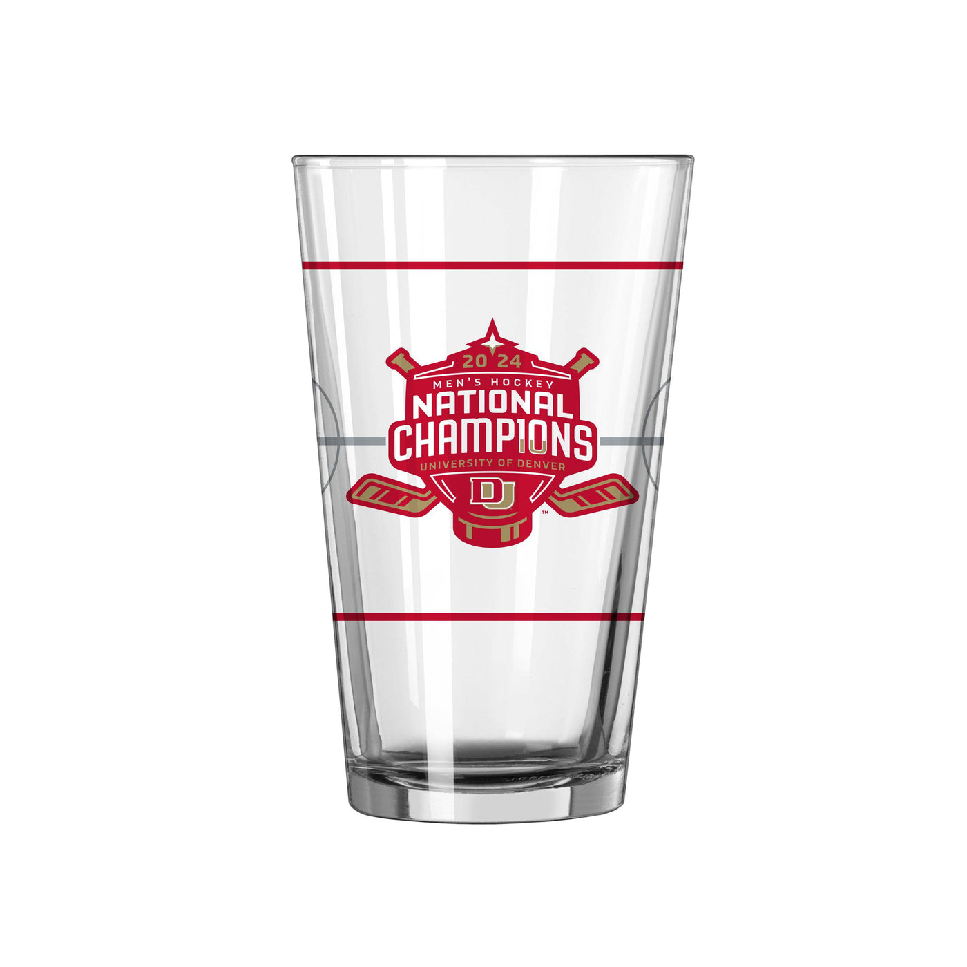 Denver 16oz 2024 Mens Hockey Champions Pint Glass