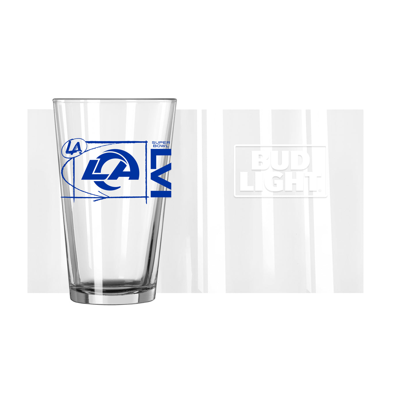 Bud Light/LA Rams 16oz SB Bound Pint Glass