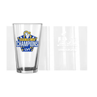 Bud Light/LA Rams 16oz Super Bowl Trophy Pint Glass