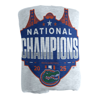 Florida 2025 Mens Basketball Champions Sublimated Sweatshirt Blanket