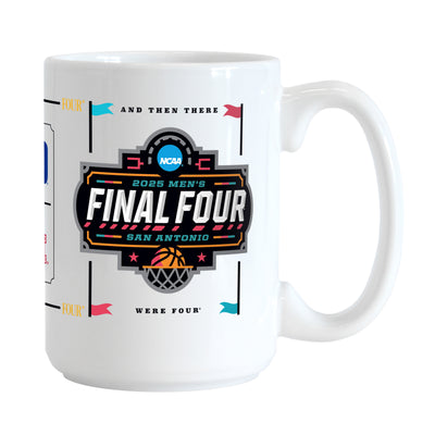 2025 Mens Basketball Final 4 Teams 15oz Sublimated Mug