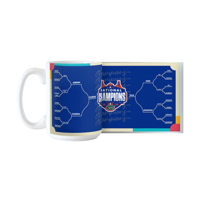 Florida 2025 Mens Basketball Champions 15oz Bracket Sublimated Mug