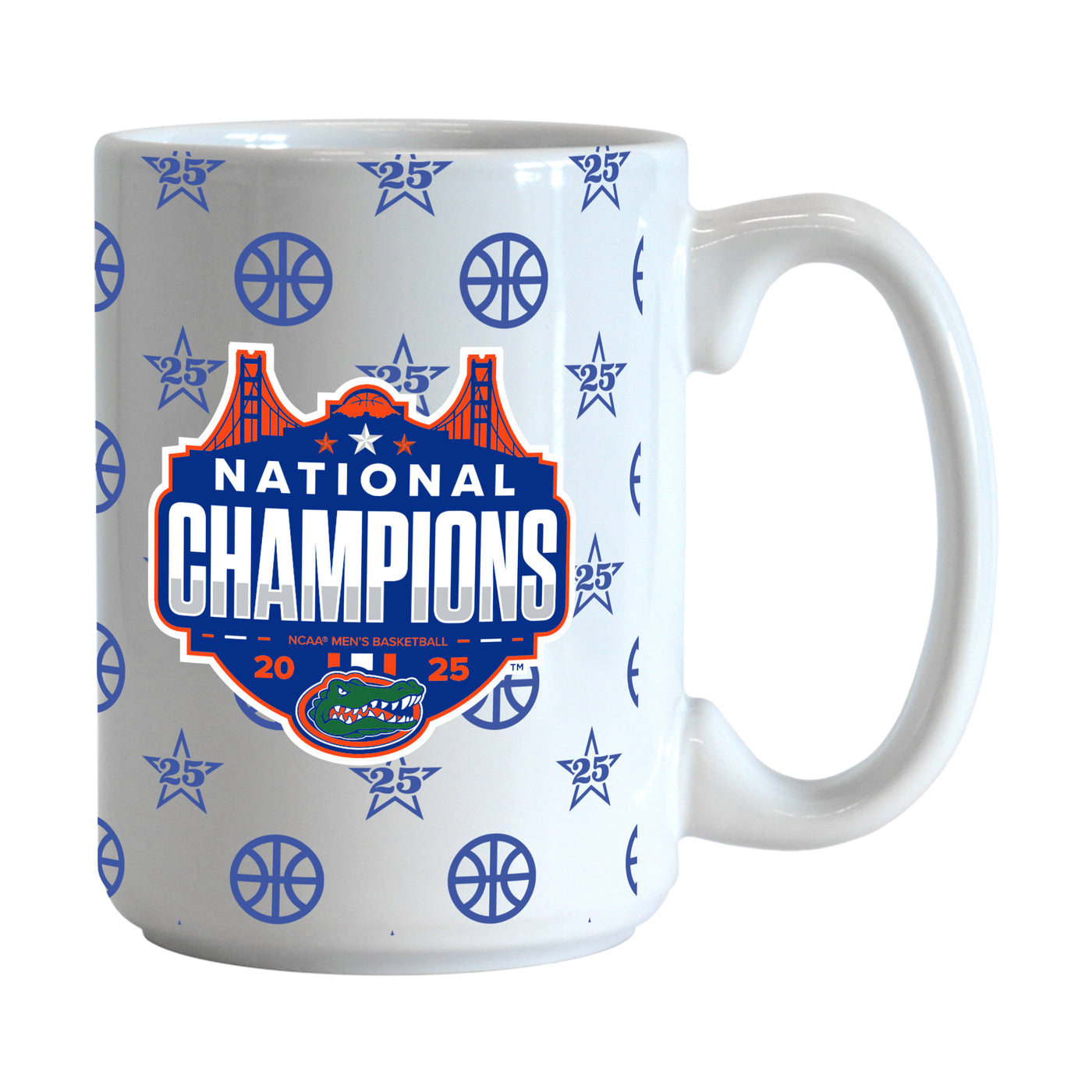 Florida 2025 Mens Basketball Champions 15oz Pattern Sublimated Mug