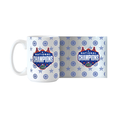 Florida 2025 Mens Basketball Champions 15oz Pattern Sublimated Mug