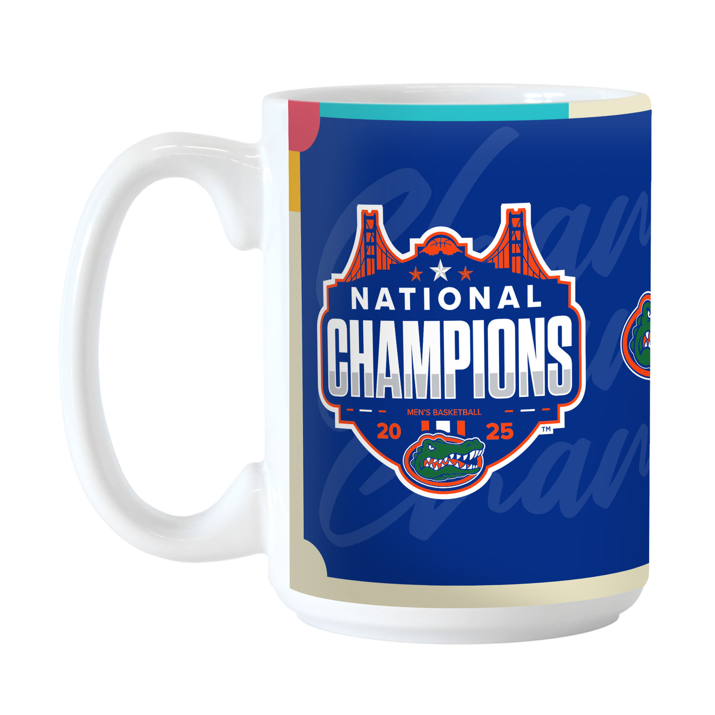 Florida 2025 Mens Basketball Champions 15oz Recap Sublimated Mug