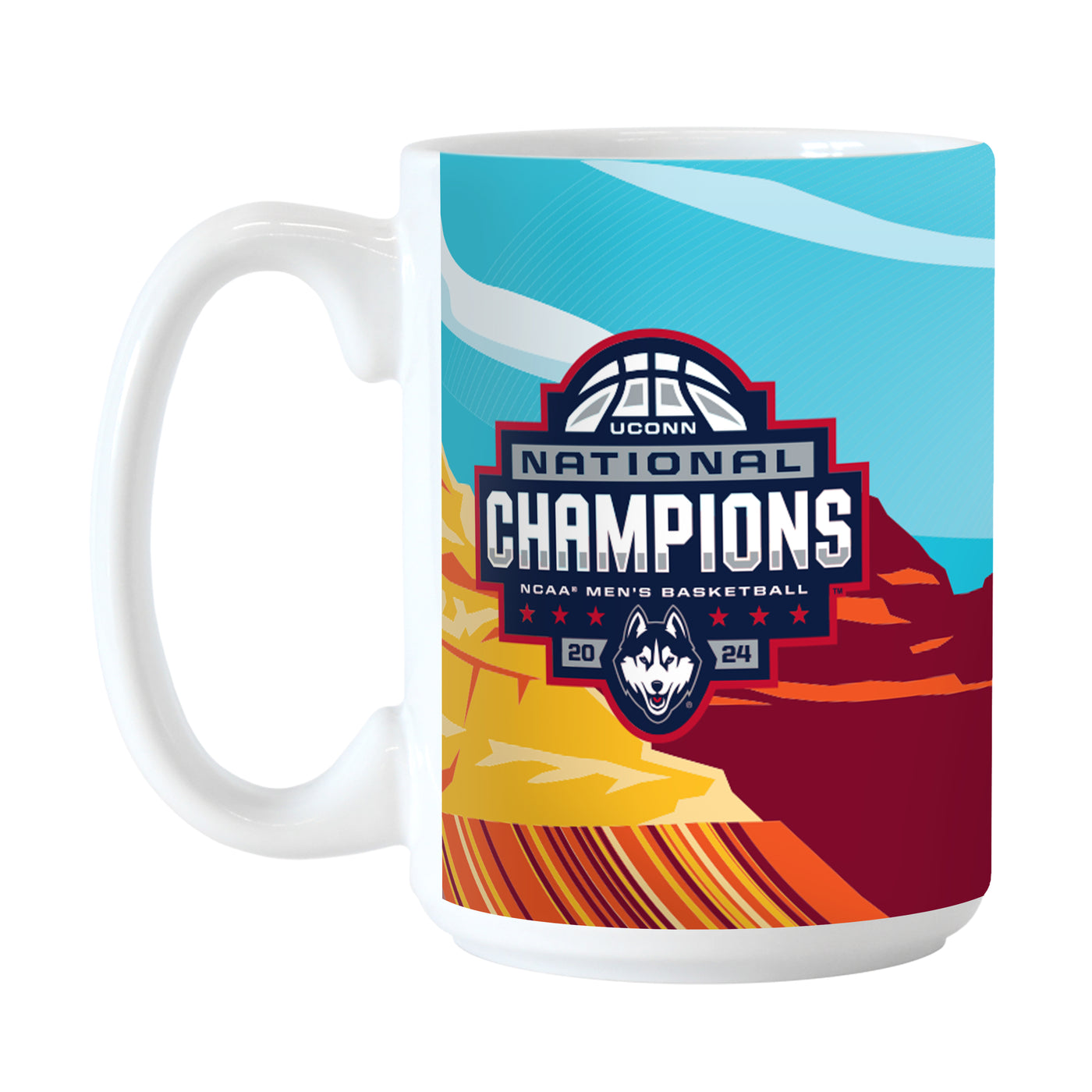 UCONN 2024 Men's Basketball Champions 15oz Sublimated Mug