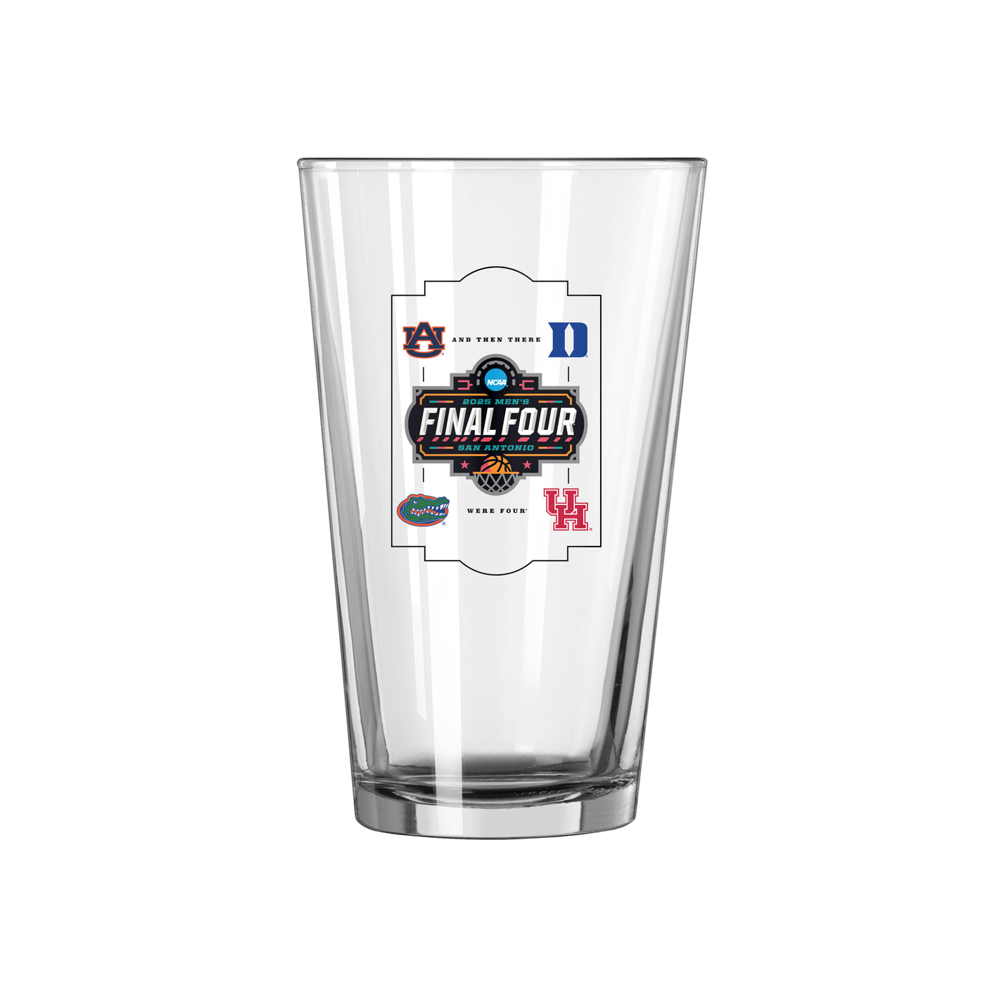 2025 Mens Basketball Final 4 Teams 16oz Pint Glass