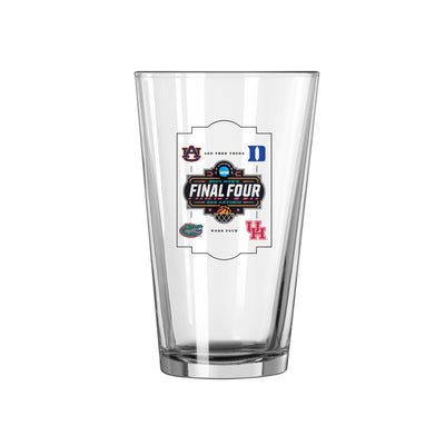 2025 Mens Basketball Final 4 Teams 16oz Pint Glass