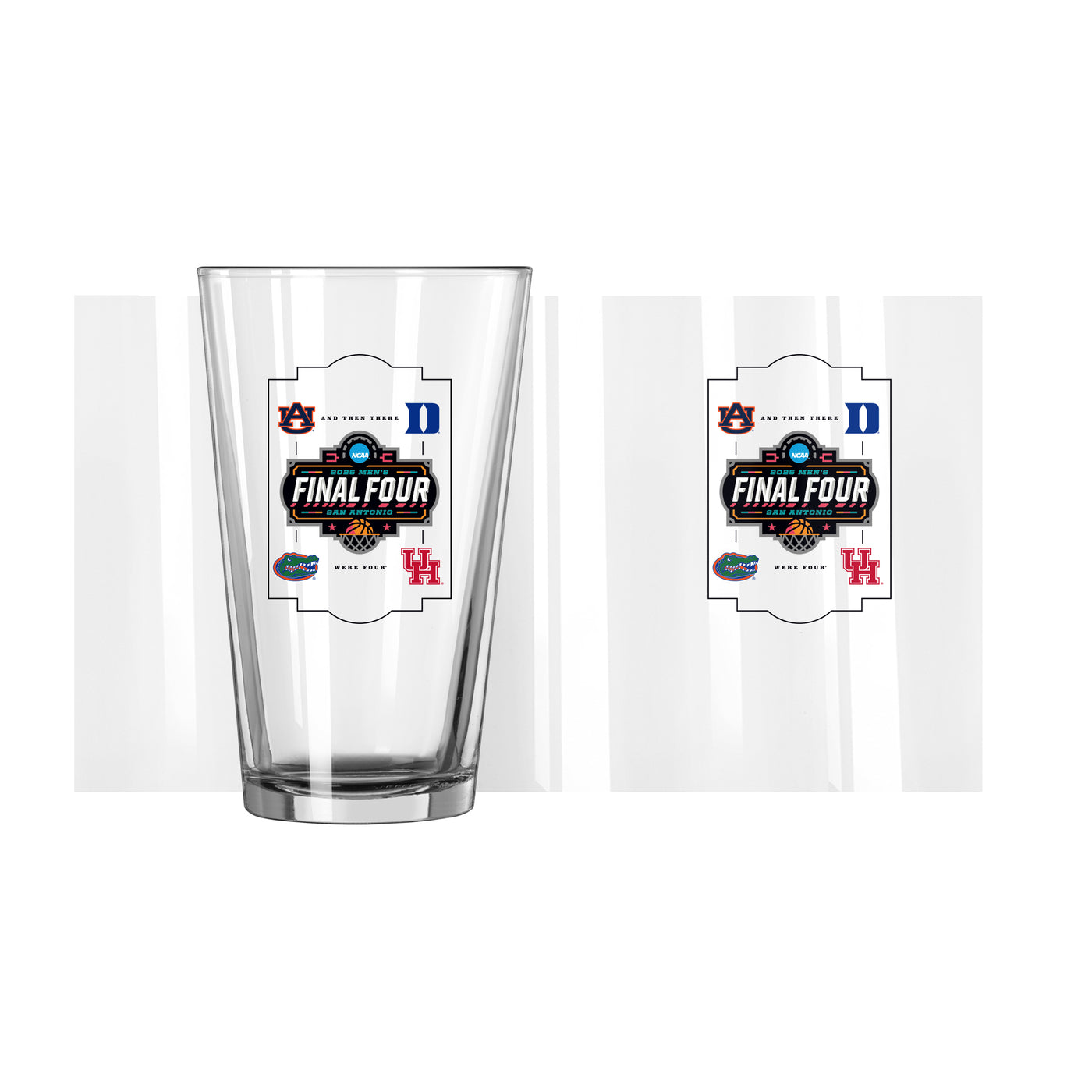 2025 Mens Basketball Final 4 Teams 16oz Pint Glass