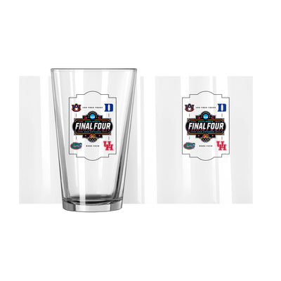 2025 Mens Basketball Final 4 Teams 16oz Pint Glass