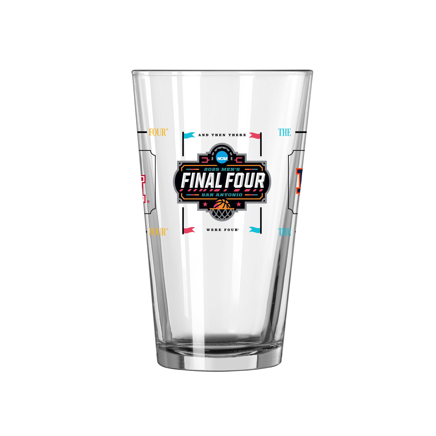 2025 Mens Basketball Final 4 Teams 16oz Wrap Pint Glass
