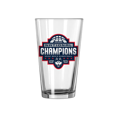 UConn 2024 Men's Basketball Champions 16oz Pint Glass