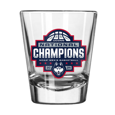 UConn 2024 Men's Basketball Champions 2oz Shot Glass