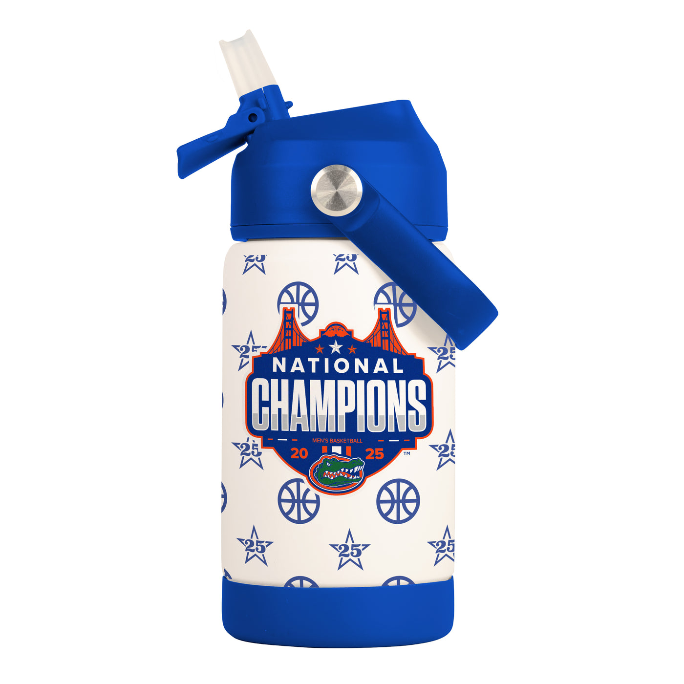 Florida 2025 Mens Basketball Champions 12oz Kids Bottle
