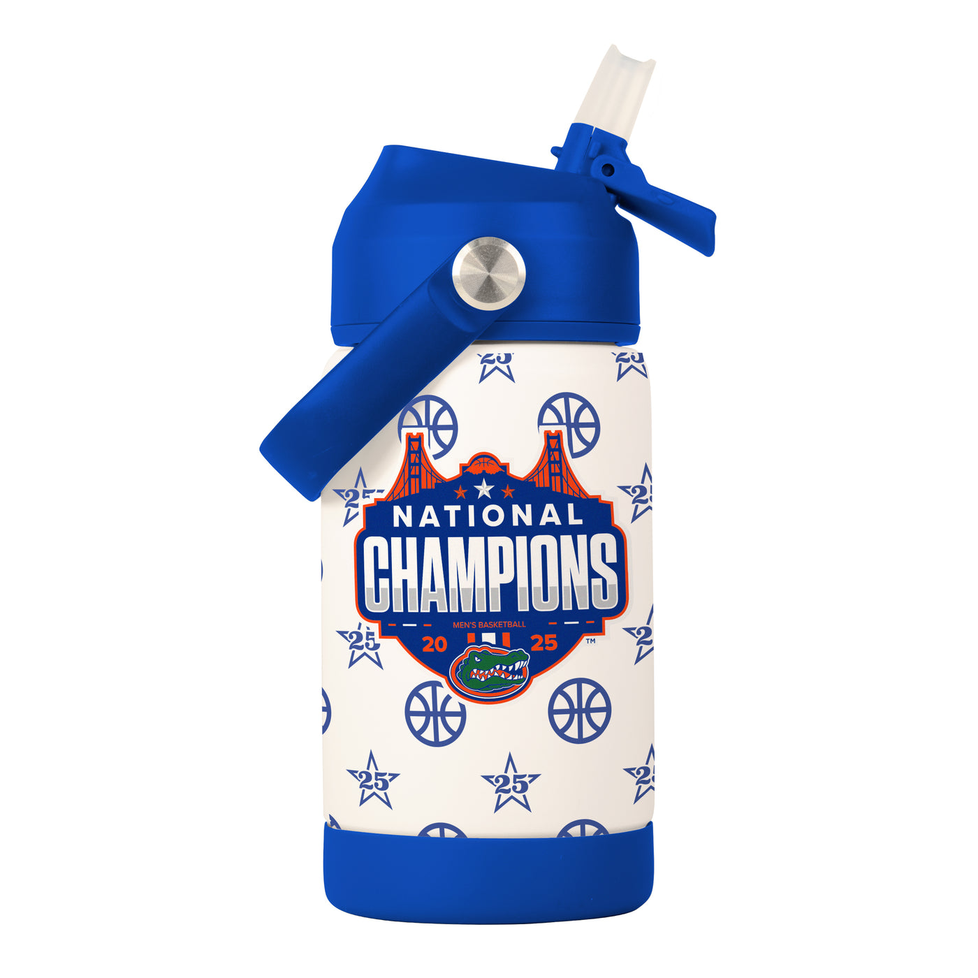 Florida 2025 Mens Basketball Champions 12oz Kids Bottle