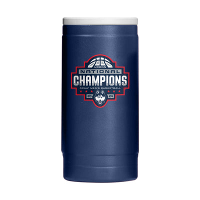 UConn 2024 Men's Basketball Champions 12oz Powder Coat Slim Can Coolie