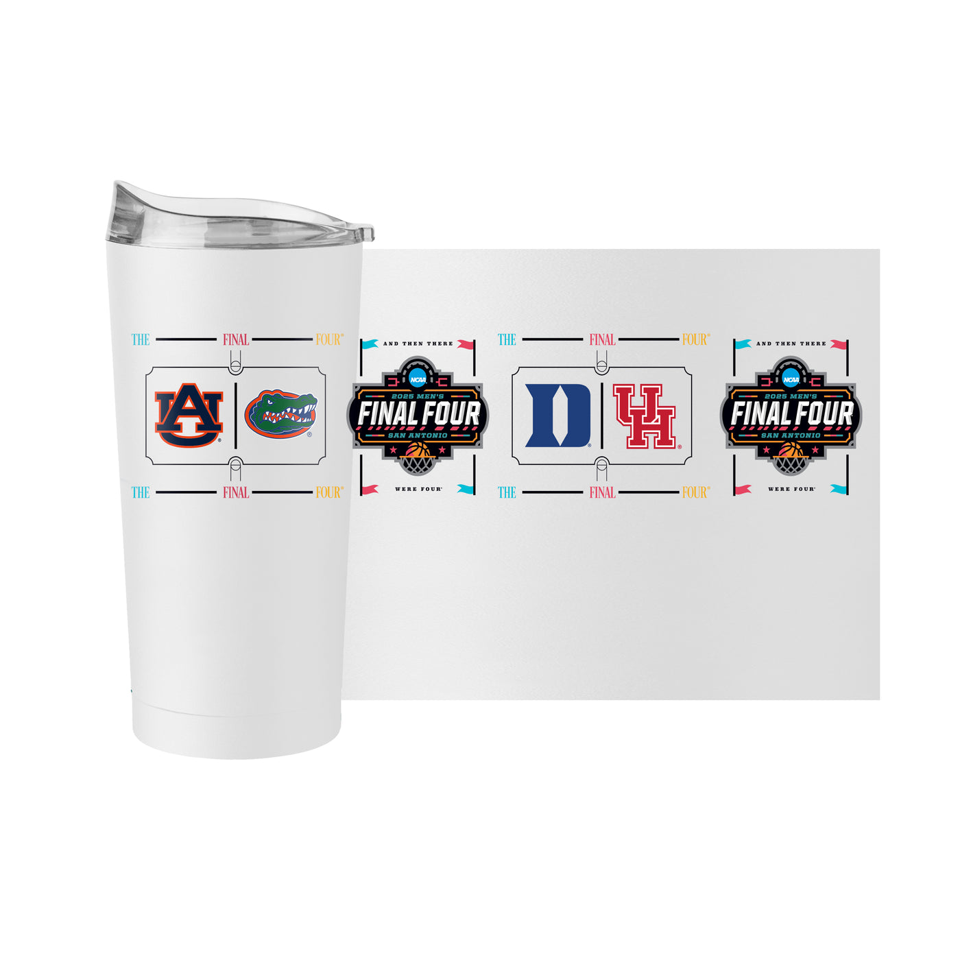 2025 Mens Basketball Final 4 Teams 20oz Wrap PC Tumbler