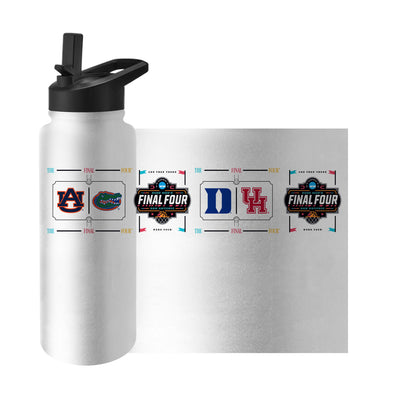 2025 Mens Basketball Final 4 Teams 34oz Quencher Bottle